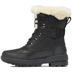 Sorel Tivoli™ IV Winter Parc Boot Velvet Black, Sea Salt Leather (Women's) -Fashion Shoe Store 1977881010 3