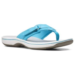 Fashion Shoe Store 29 Clarks Breeze Sea Sandal Aqua (Women's)