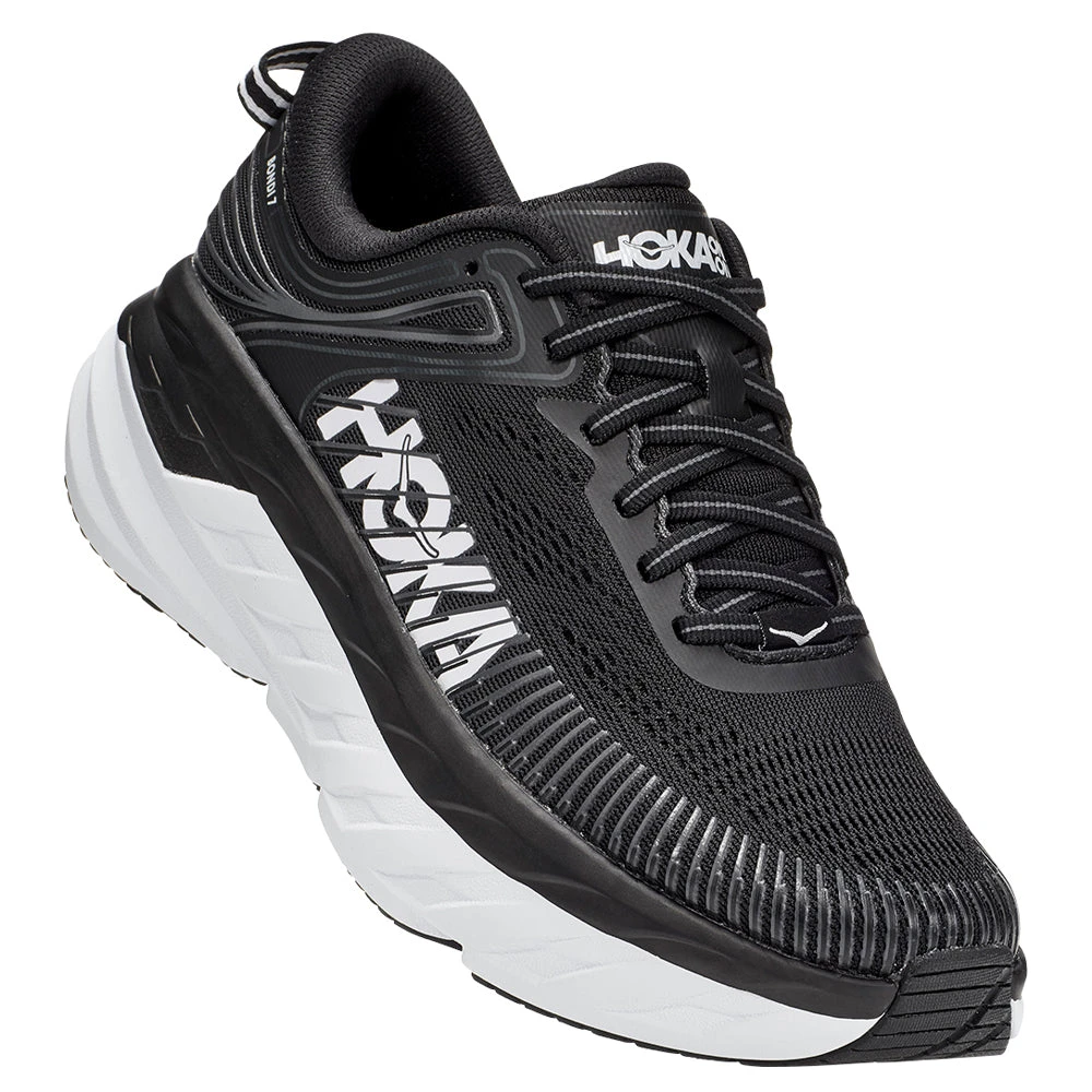 Hoka One One Hoka Bondi 7 Black/White (Women's) 2 Hoka One One Hoka Bondi 7 Black/White (Women's) - Image 2