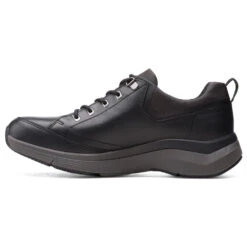 Clarks Wave 2.0 Vibe Black Leather (Men's) -Fashion Shoe Store Blk 5 b0a677de ee9d 40fa b2ad 624722fd6167