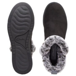 Clarks Breeze Fur Bootie Black (Women's) -Fashion Shoe Store Blk 7 8eae25c1 52ee 417d 84d8 09f423689e26