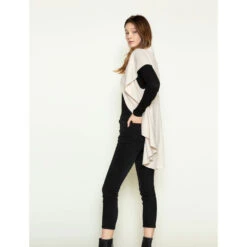 Look By M Basic Shawl Vest Cream -Fashion Shoe Store Cream 3