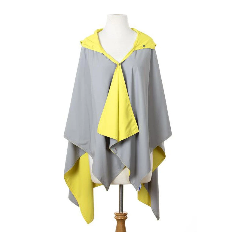 RAINRAPS RainRap Hooded Yellow & Grey (Women's) 2 RAINRAPS RainRap Hooded Yellow & Grey (Women's) - Image 2