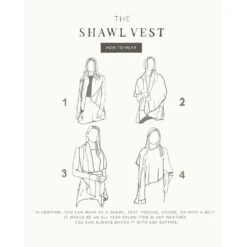Look By M Basic Shawl Vest Charcoal -Fashion Shoe Store Howto 1
