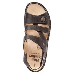Finn Comfort Gomera Sandal Black Plisseelight (Women's) 10 Finn Comfort Gomera Sandal Black Plisseelight (Women's) -Fashion Shoe Store MAR01698D