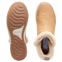 Clarks Breeze Fur Bootie Tan (Women's) -Fashion Shoe Store Tan 7 b5a6aa96 4271 4e79 b806 3a2350398004