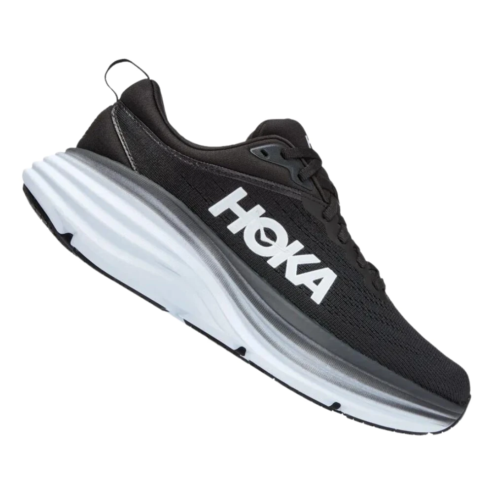 Hoka One One Hoka Bondi 8 Sneaker Black/White (Women's) 2 Hoka One One Hoka Bondi 8 Sneaker Black/White (Women's) - Image 2