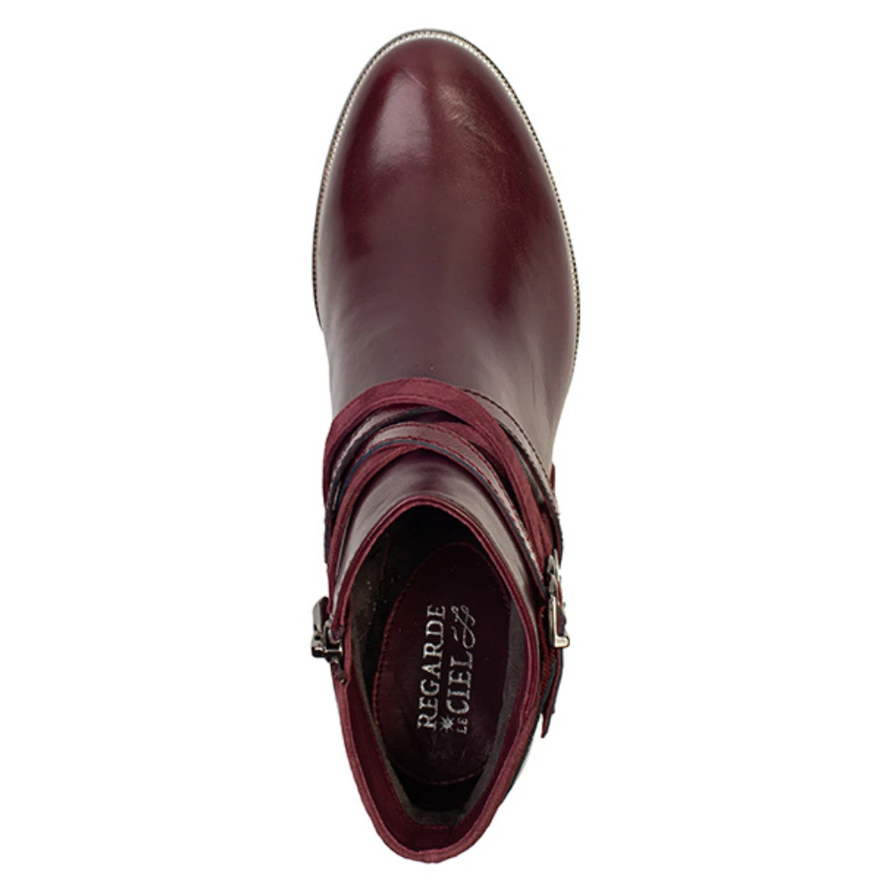 Regarde Le Ciel Isabel 120 Bordo Leather Bootie (Women's) 2 Regarde Le Ciel Isabel 120 Bordo Leather Bootie (Women's) - Image 2