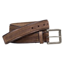 Johnston & Murphy Suede Overlay Belt Brown